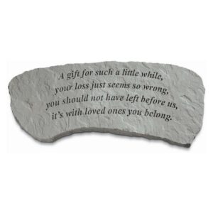 Kay Berry- Inc. 35820 A Gift For Such A Little While - Memorial Bench - 29 Inches x 12 Inches x 14.5 Inches