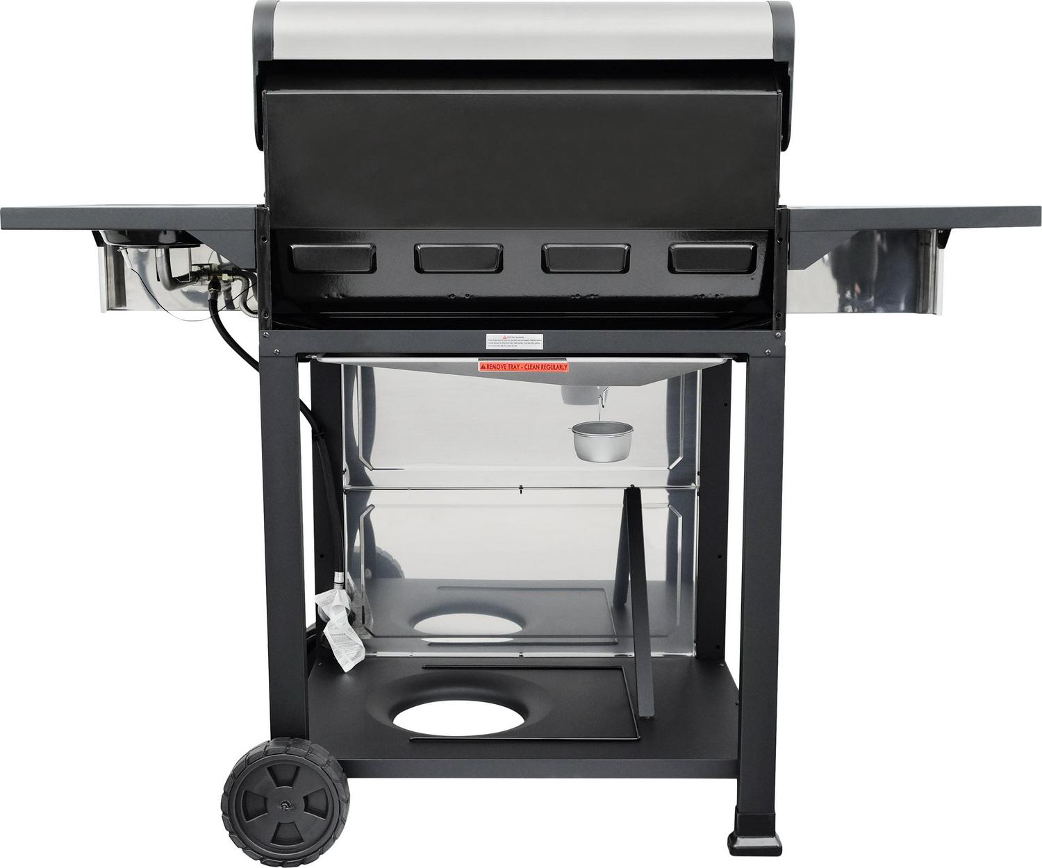 Kenmore 4-Burner Outdoor Propane Gas Grill with Side Burner, Open Cart, Stainless Steel - Image 12