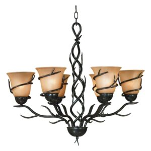 Kenroy Home Twigs 6 Light Chandelier - 28-inch Bronze