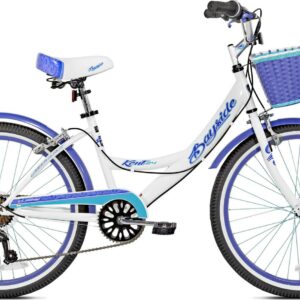 24" Kent Bayside Multi-Speed Girl's Bike, White/Purple, Ages 12+ Years