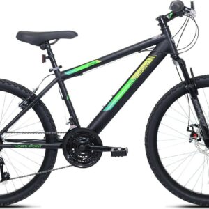 Kent Northpoint Mountain Bike, 24" Wheels, Youth Ages 14+, Black/Green