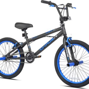20" Kent Bicycle Chaos Boy's Child Bicycle, Matte Black and Blue