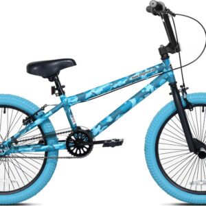 Kent 20" Incognito BMX Bicycle, Fits Rider 4'2" - 5', Child, Turquoise Blue Camouflage, Unisex