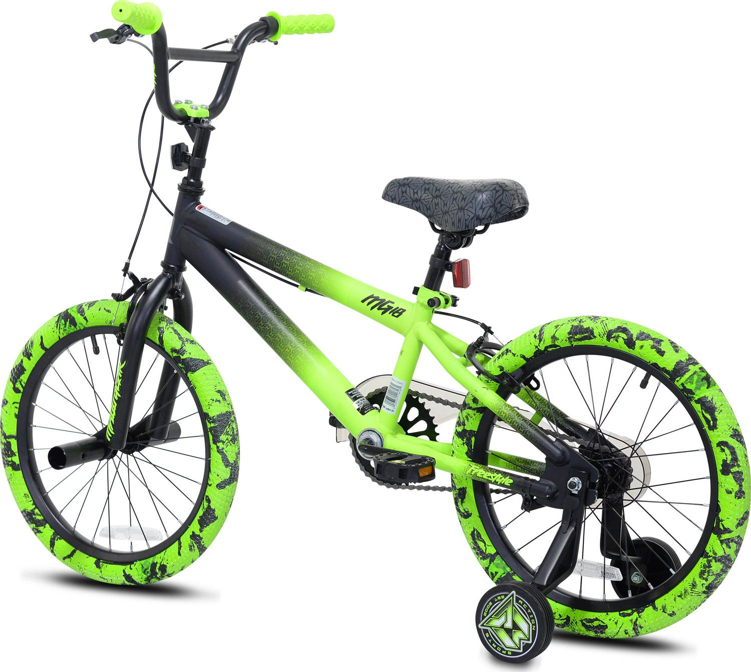 18" Kent Madd Gear BMX Child Bike, Kids Ages 6-12 Years, Black and Green - Image 7