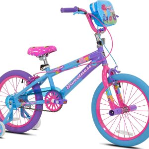 Kent Sweetness Child Bike, 18" Wheels, Kids Ages 6-12 Years, Purple/Pink/Blue