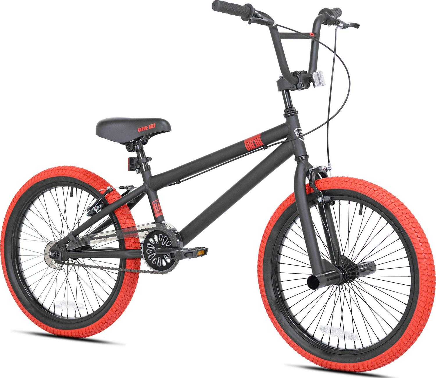 Kent Dread BMX Child Bike, 20" Wheels, Kids Ages 7-13 Years, Black/Red