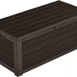 Keter Eastwood 150 Gallon Durable Resin Outdoor Deck Box Storage Organization, Brown