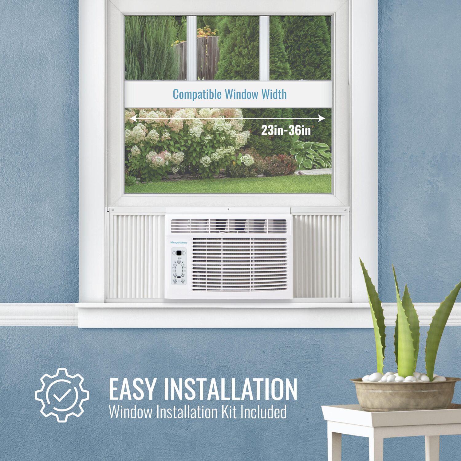 Keystone 12,000 BTU 550 Sq ft. Window-Mount Air Conditioner with remote control, white, KSTAW12CE - Image 10