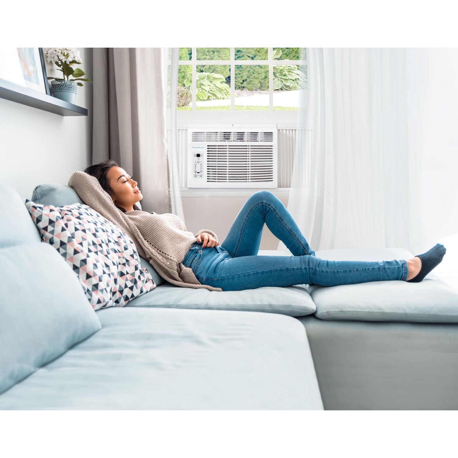 Keystone 12,000 BTU 550 Sq ft. Window-Mount Air Conditioner with remote control, white, KSTAW12CE - Image 7