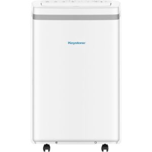 Keystone 8,000 BTU (13,000 BTU ASHRAE) 115-Volt Portable Air Conditioner with Remote, White, KSTAP13MFC
