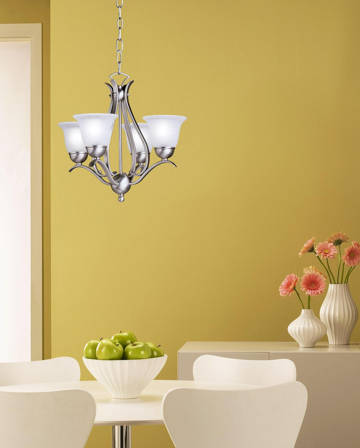 2019NI Kichler Lighting Dover - 4 Light Chandelier - With Transitional Inspirations - 16 Inches Tall By 18 Inches Wide -Traditional Installation - Image 2