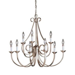 2031NI Kichler Lighting Dover - 9 light Chandelier - with Transitional inspirations - 29 inches tall by 32 inches wide-Brushed Nickel Finish