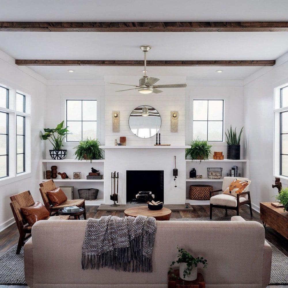 300052DBK Kichler Lighting Colerne - Ceiling Fan with Light Kit - with Transitional inspirations - 17 inches tall by 52 inches wide-Black Finish - Image 4