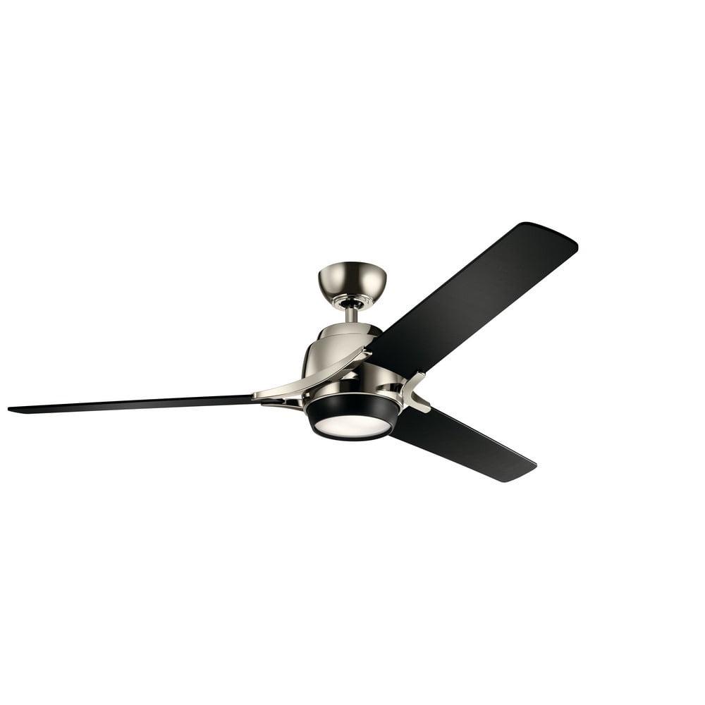 300060PN-Kichler Lighting-Zeus - Ceiling Fan with Light Kit - 18 inches tall by 60 inches wide-Polished Nickel Finish