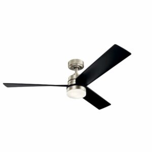300275NI Kichler Lighting Spyn - Ceiling Fan with Light Kit - 14.5 inches tall by 52 inches wide-Brushed Nickel Finish