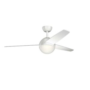 Ceiling Fan With Light Kit With Contemporary Inspirations 16.5 Inches Tall By 56 Inches Wide-Matte White Finish Kichler Lighting 300710Mwh