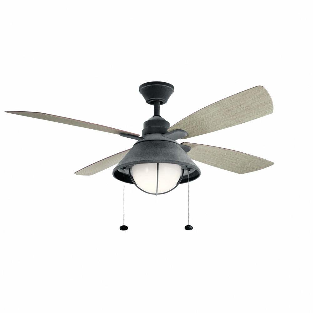 310181WZC Kichler Lighting Seaside - Ceiling Fan with Light Kit - 54 inches wide-Weathered Zinc Finish - Image 2