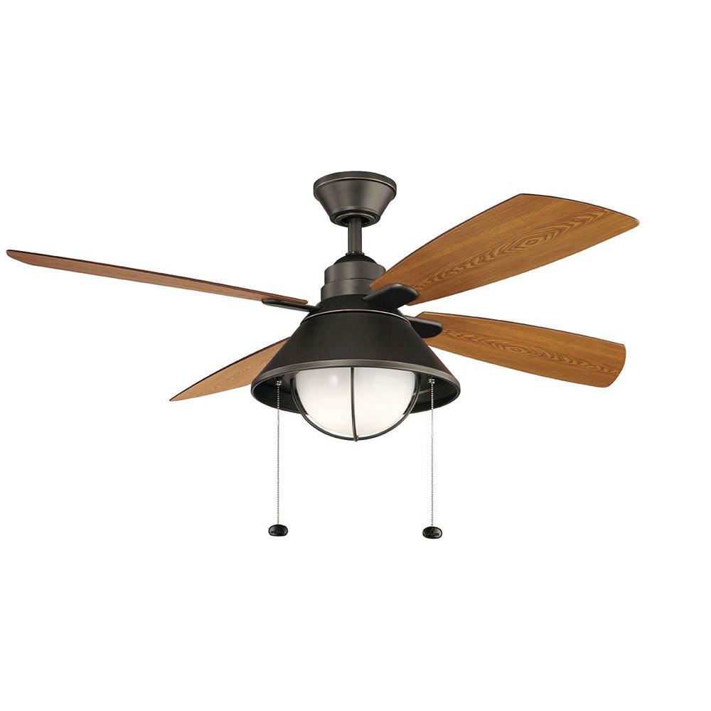 310181WZC Kichler Lighting Seaside - Ceiling Fan with Light Kit - 54 inches wide-Weathered Zinc Finish - Image 5
