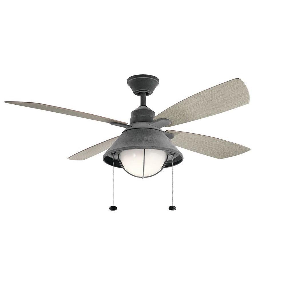 310181WZC Kichler Lighting Seaside - Ceiling Fan with Light Kit - 54 inches wide-Weathered Zinc Finish