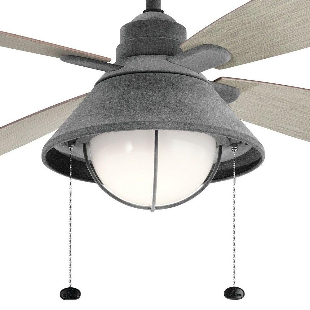 310181WZC Kichler Lighting Seaside - Ceiling Fan with Light Kit - 54 inches wide-Weathered Zinc Finish - Image 8