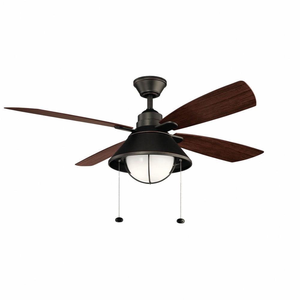 310181WZC Kichler Lighting Seaside - Ceiling Fan with Light Kit - 54 inches wide-Weathered Zinc Finish - Image 4