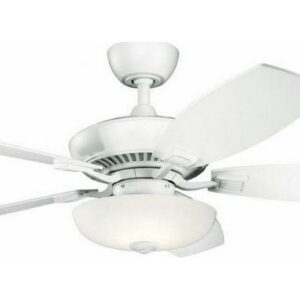 330013MWH-Kichler Lighting-Canfield Pro - Ceiling Fan with Light Kit - with Traditional inspirations - 18.5 inches tall by 52 inches wide-Matte White