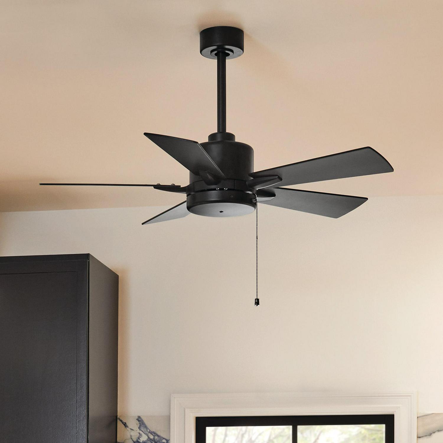 330241SBK-Kichler Lighting-Lucian II - Ceiling Fan - with Transitional inspirations - 13.5 inches tall by 42 inches wide-Satin Black Finish - Image 2