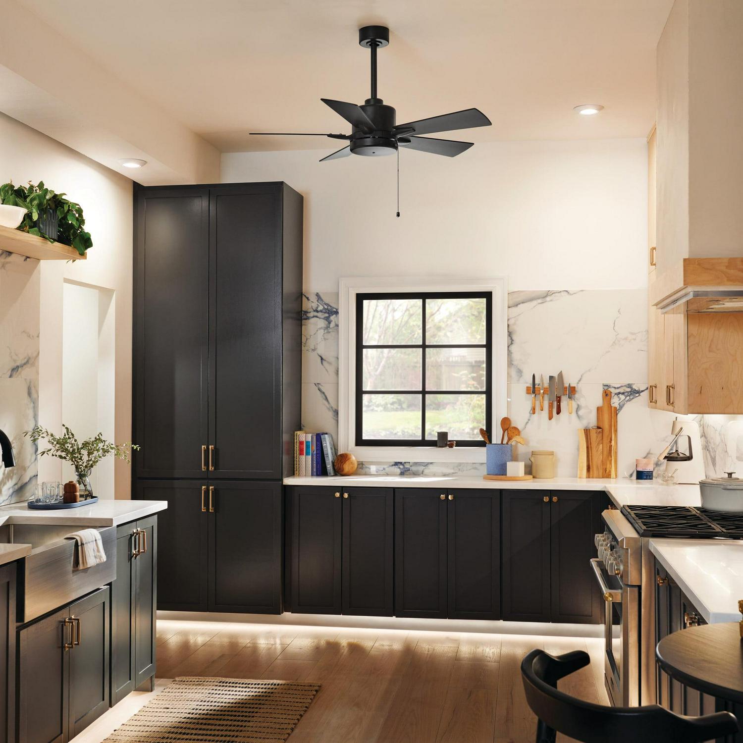 330241SBK-Kichler Lighting-Lucian II - Ceiling Fan - with Transitional inspirations - 13.5 inches tall by 42 inches wide-Satin Black Finish - Image 3