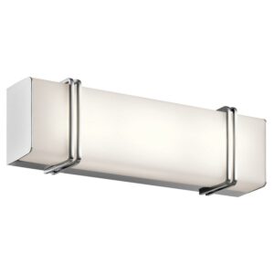 45801CHLED Kichler Lighting Impello - 1 Light Linear Bath Vanity Approved For Damp Locations - With Contemporary Inspirations - 18.25 Inches Wide