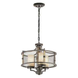 Ahrendale 3-Light Chandelier/Semi Flush in Anvil Iron
