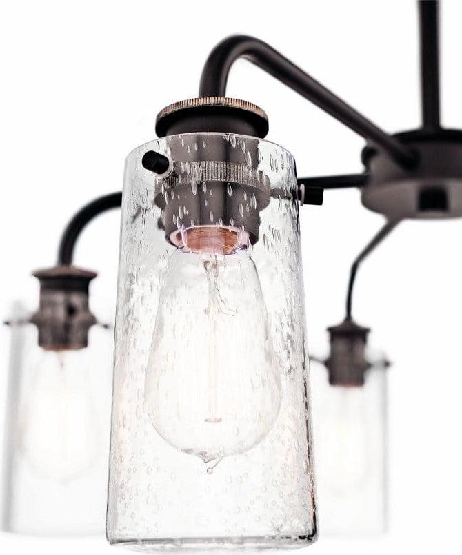 43058CLP Kichler Lighting Braelyn - 5 Light Medium Chandelier - with Vintage Industrial inspirations - 11.25 inches tall by 25 inches wide-Classic - Image 3