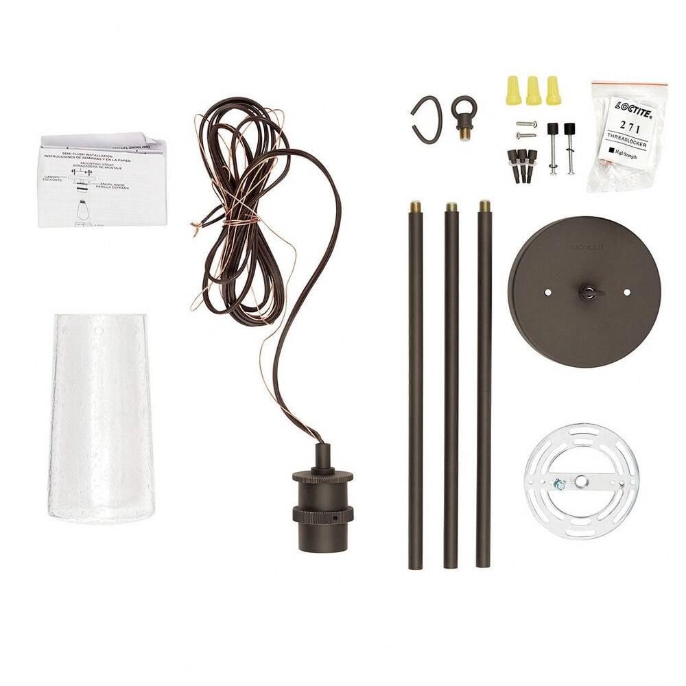 43060CLP-Kichler Lighting-Braelyn - 1 Light Mini-Pendant - with Vintage Industrial inspirations - 8.5 inches tall by 3.75 inches wide-Classic Pewter - Image 3