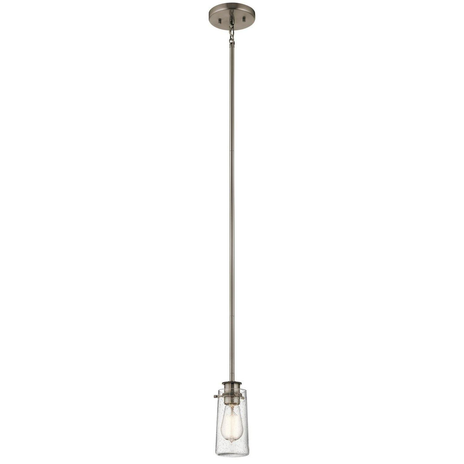 43060CLP-Kichler Lighting-Braelyn - 1 Light Mini-Pendant - with Vintage Industrial inspirations - 8.5 inches tall by 3.75 inches wide-Classic Pewter