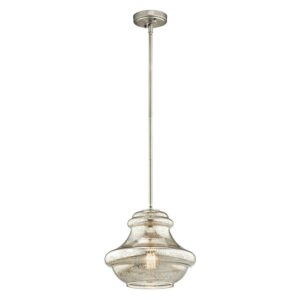 42044NIMER-Kichler Lighting-Everly - 1 light Pendant - with Transitional inspirations - 10.25 inches tall by 12 inches wide-Brushed Nickel