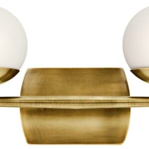 Kichler Jasper 7 3/4" High Natural Brass 2-Light Halogen Wall Sconce