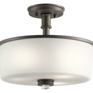 43926OZL18-Kichler Lighting-Joelson - 3 Light Semi-Flush Mount - with Transitional inspirations - 11.5 inches tall by 14.25 inches wide-Olde Bronze