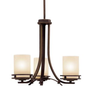 1671OZ Kichler Lighting Hendrik - 3 light Chandelier - with Soft Contemporary inspirations - 16.75 inches tall by 19 inches wide-Olde Bronze Finish