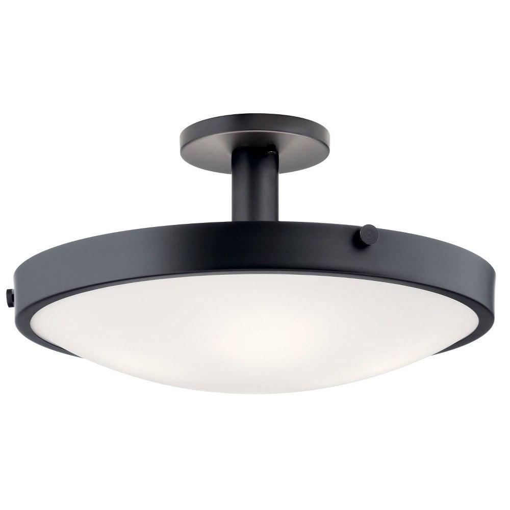 42246BK-Kichler Lighting-Lytham - 4 Light Semi-Flush Mount In Soft Contemporary Style-10.75 Inches Tall and 20.5 Inches Wide