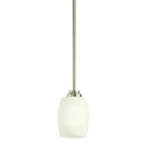 3497NI-Kichler Lighting-Eileen - 10W 1 LED Mini Pendant - with Contemporary inspirations - 8 inches tall by 4.5 inches wide-Brushed Nickel