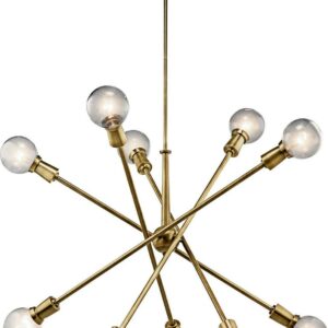 43119NBR-Kichler Lighting-Armstrong - 10 Light Large Chandelier - with Contemporary inspirations - 53.5 inches tall by 47 inches wide-Natural Brass