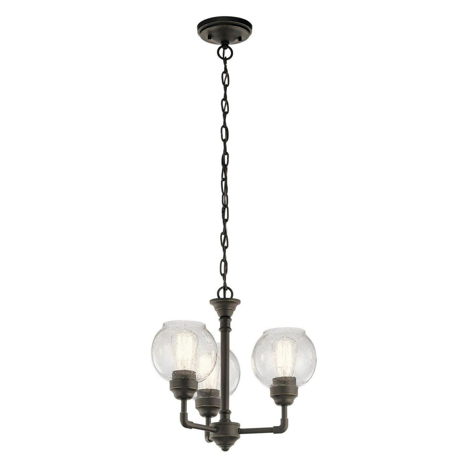 43992OZ Kichler Lighting Niles - 3 light Convertible Chandelier - with Vintage Industrial inspirations - 14.25 inches tall by 16 inches wide-Olde