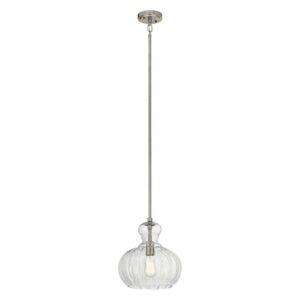 43955NI-Kichler Lighting-Riviera - 1 light Pendant - 11.5 inches wide-Brushed Nickel Finish -Traditional Installation