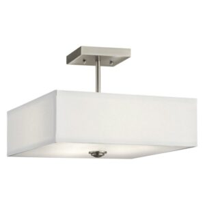 43693NI Kichler Lighting Shailene - 3 Light Semi-Flush Mount - 18 inches wide-Brushed Nickel Finish