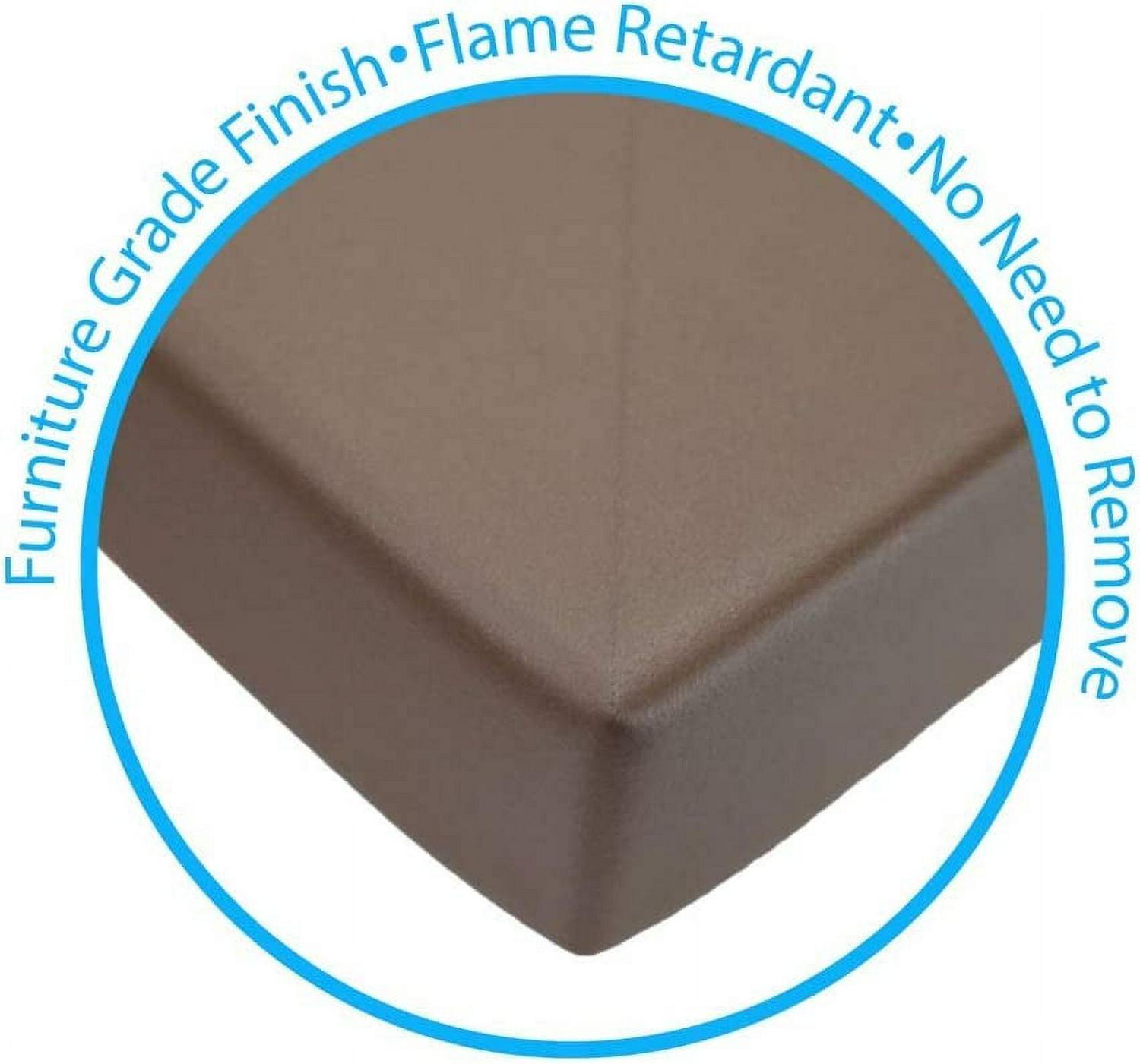 KidKusion Foam Rubber Soft Seat Hearth Guard for Fireplace Hearth, 1 CT, 9.83 ft, Taupe, Toddler - Image 5