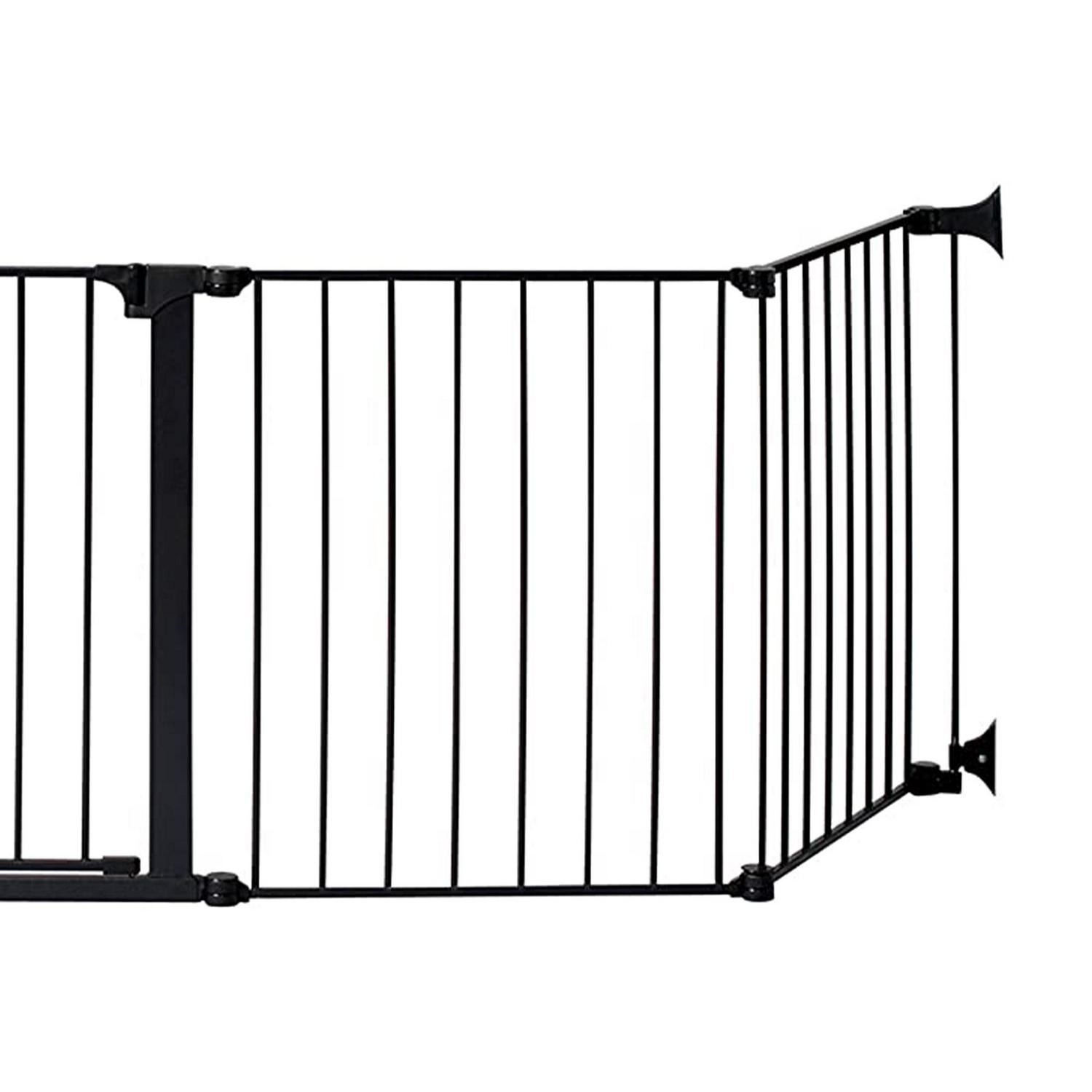 KidCo Custom Fit Auto Close HearthGate Baby or Fireplace Gate for Child Safety, Black - Image 2