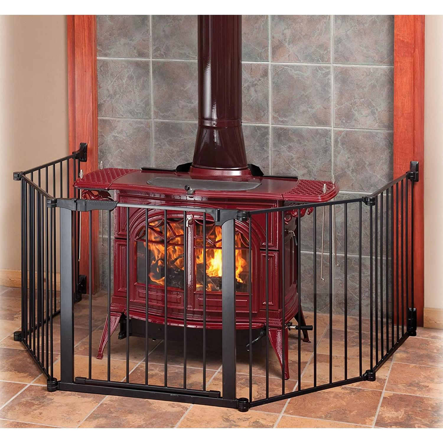 KidCo Custom Fit Auto Close HearthGate Baby or Fireplace Gate for Child Safety, Black - Image 4
