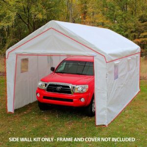King Canopy Side Wall Kit 10'8" x 20' x 0' White Carport