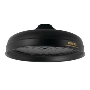Kingston Brass K124A0 Victorian 8-Inch Round Raindrop Brass Shower Head in Matte Black