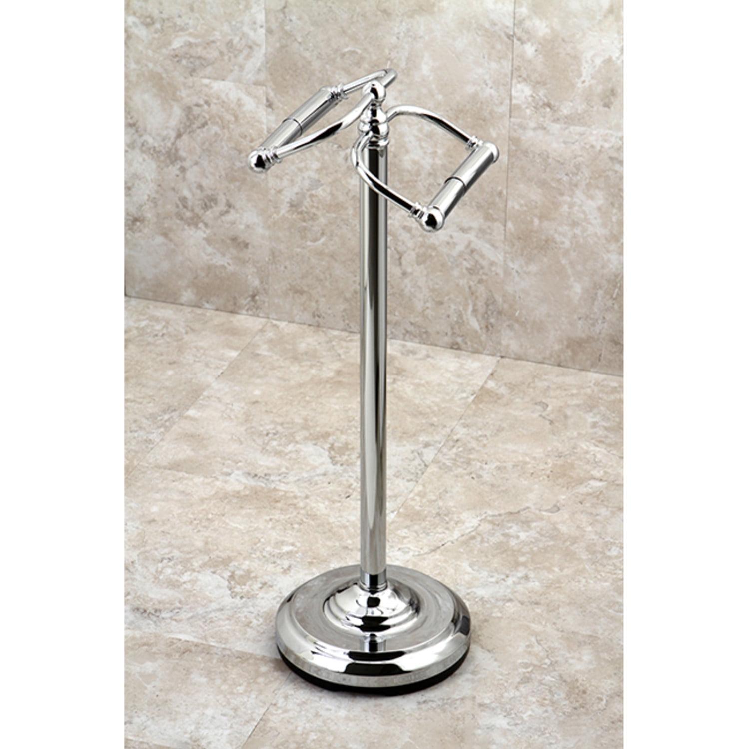 Kingston Brass CC2201 Vintage Freestanding Toilet Paper Stand, Polished Chrome - Image 2