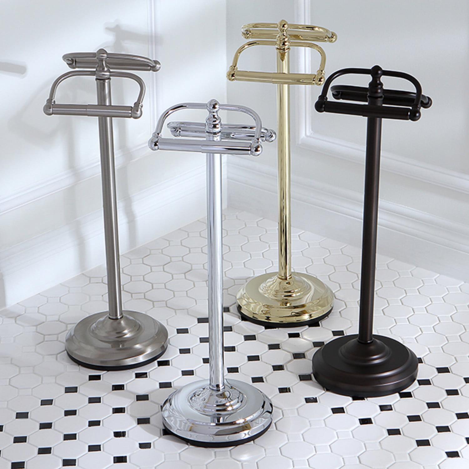 Kingston Brass CC2201 Vintage Freestanding Toilet Paper Stand, Polished Chrome - Image 3